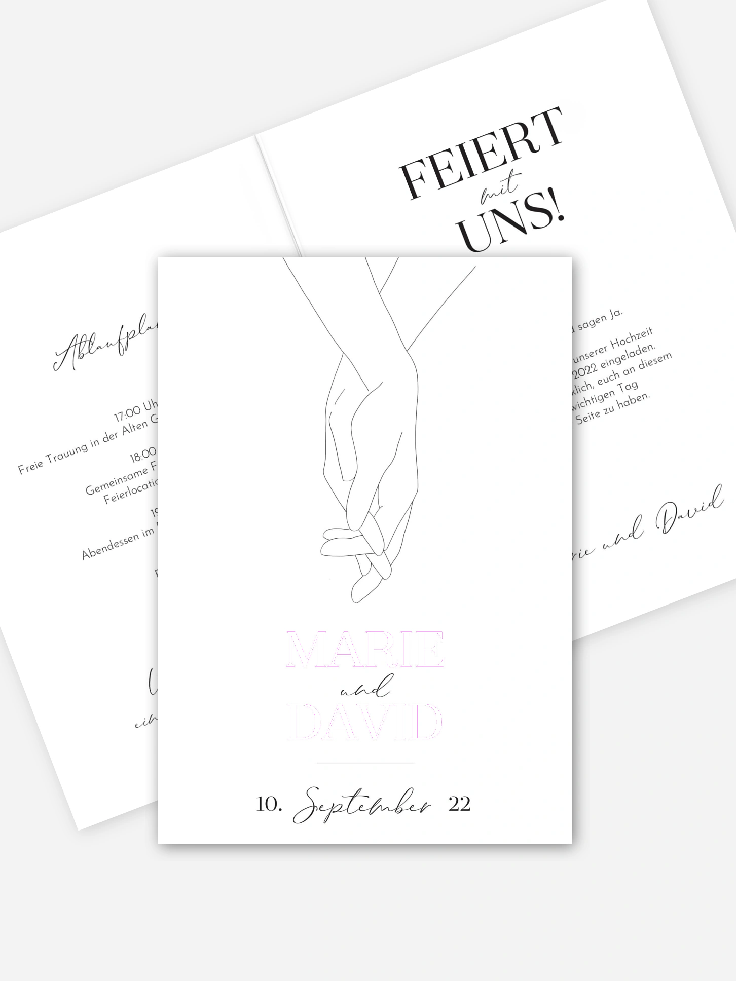 Hochzeitseinladung Hold Me