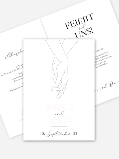 Hochzeitseinladung Hold Me