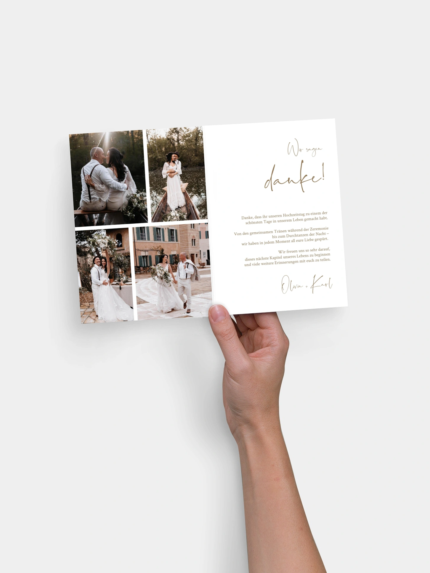 Dankeskarte Hochzeit Romantic Heart