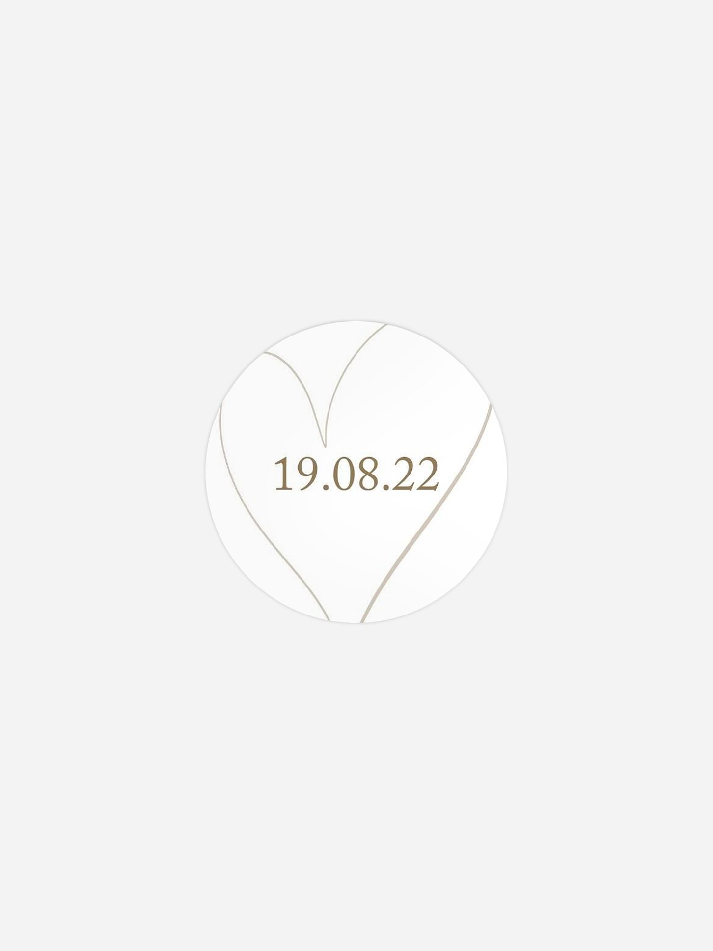 Geschenkaufkleber Hochzeit Romantic Heart