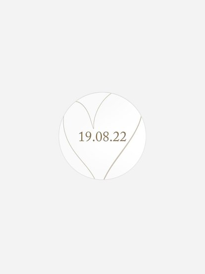 Geschenkaufkleber Hochzeit Romantic Heart