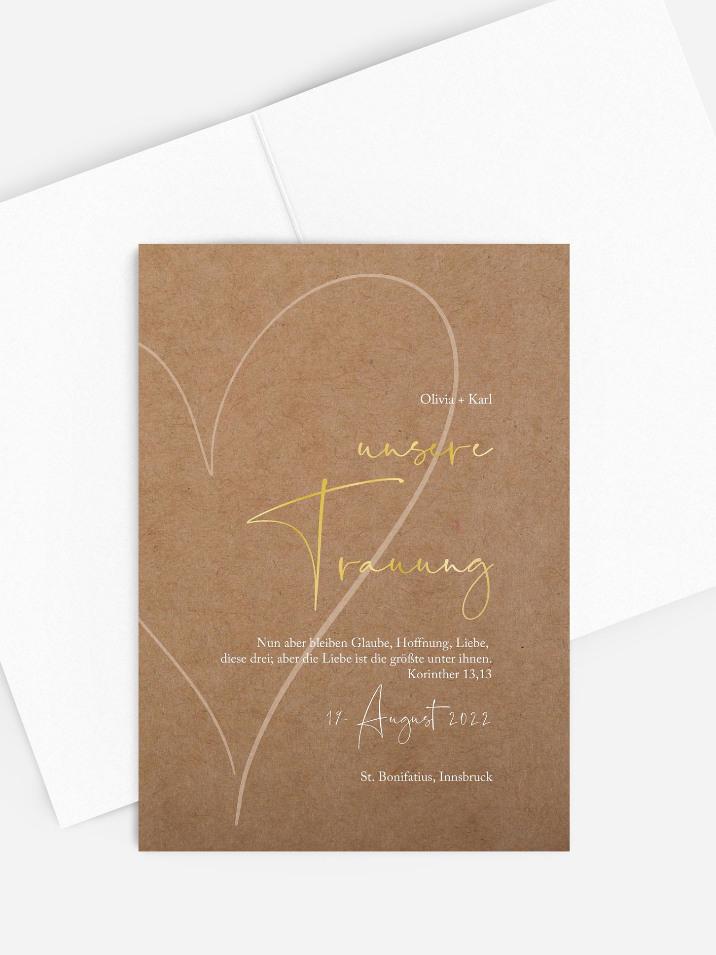 Kirchenheft Hochzeit Romantic Heart