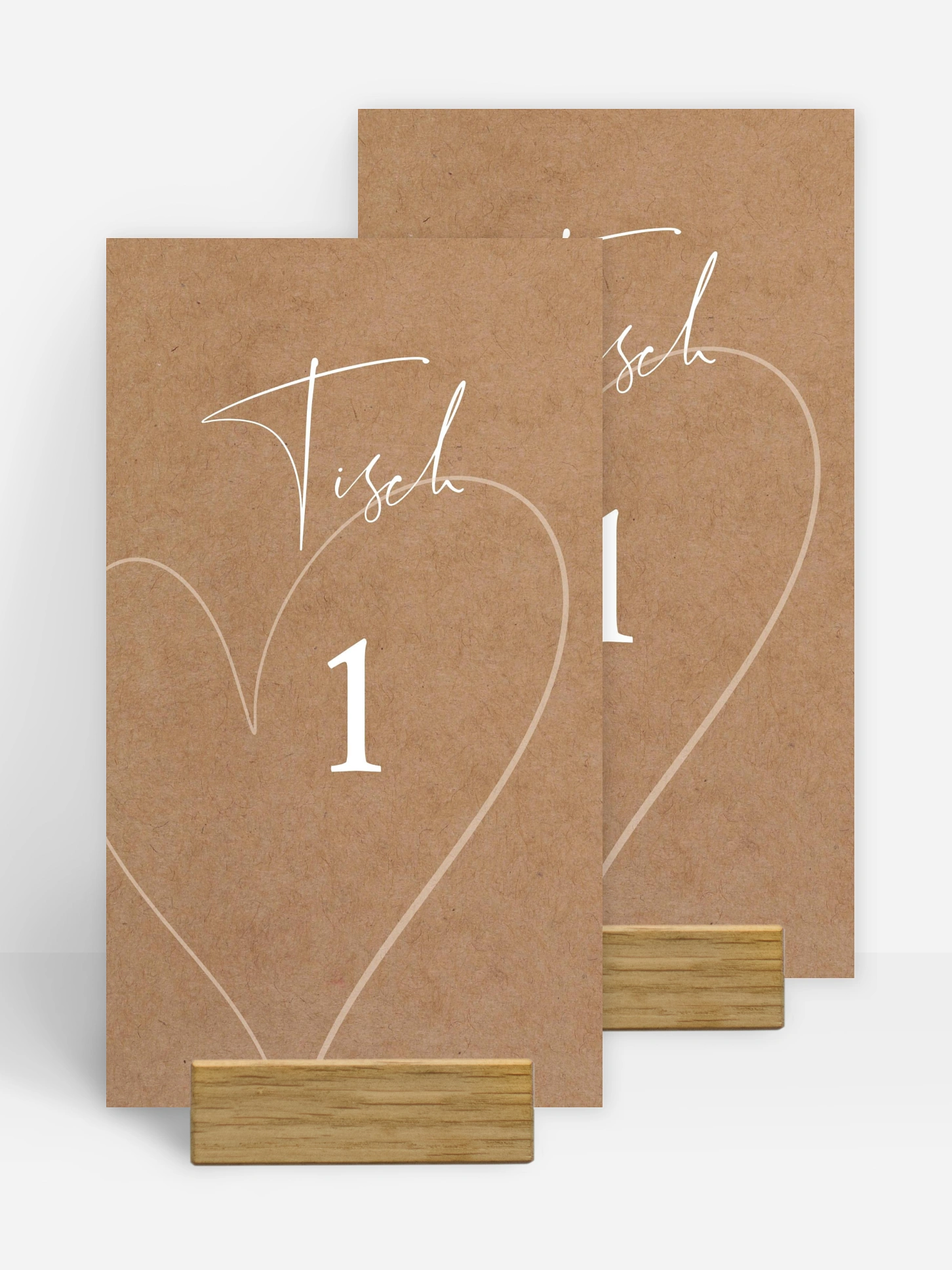 Tischnummer Romantic Heart