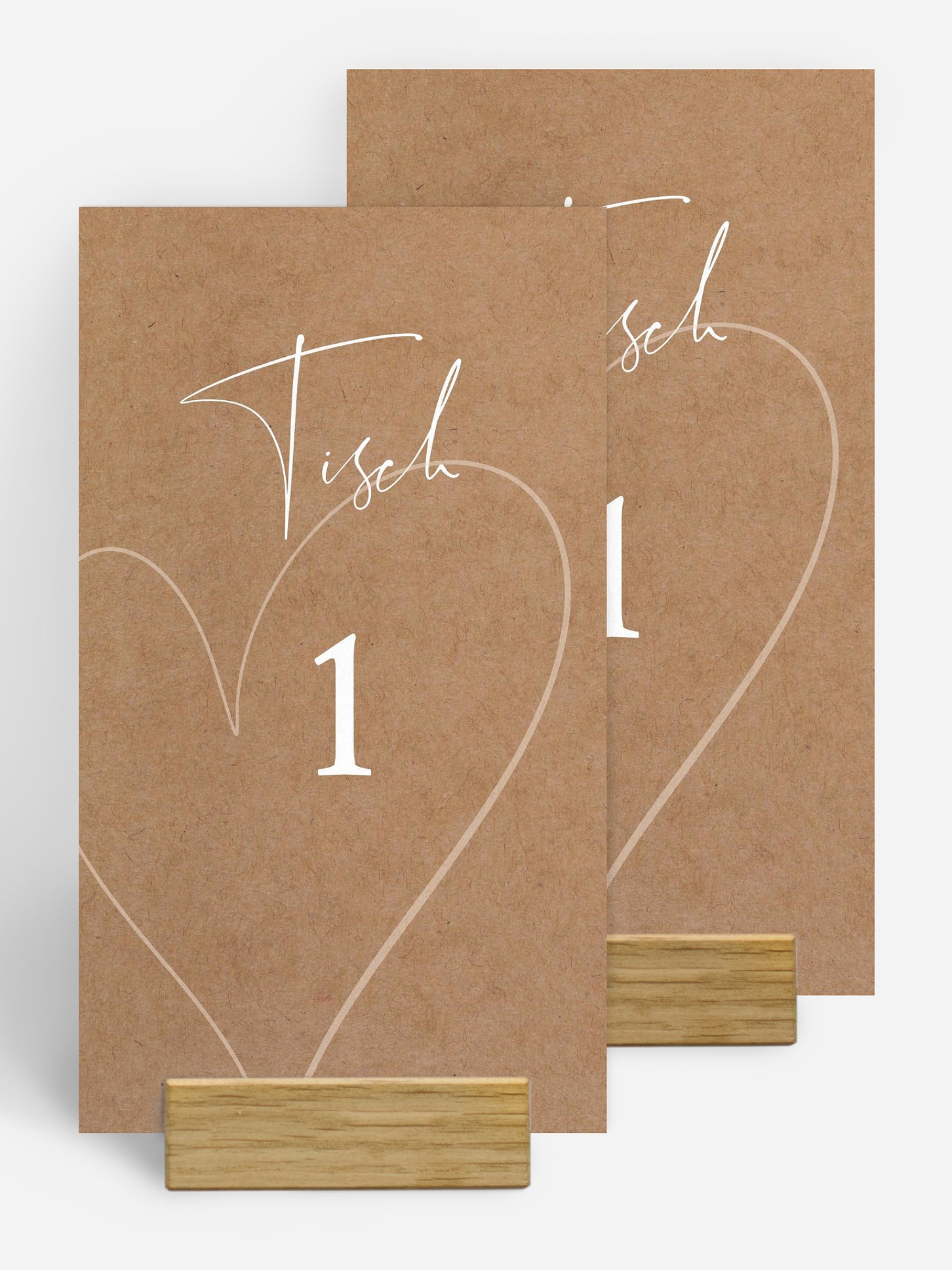 Tischnummer Romantic Heart