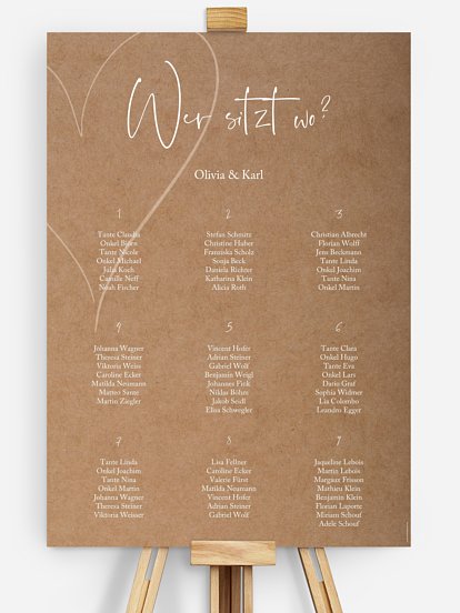 Sitzplan Plakat Romantic Heart