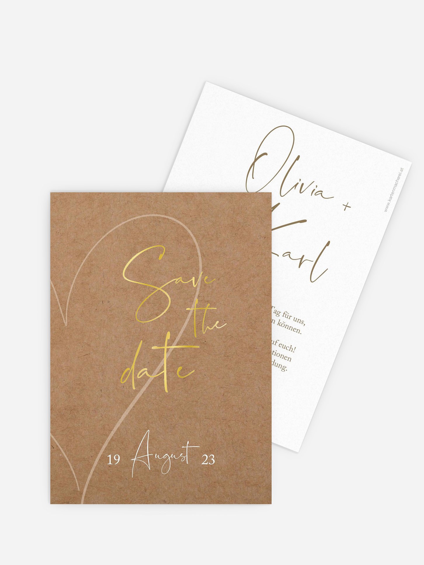 Save-the-Date Karte Romantic Heart