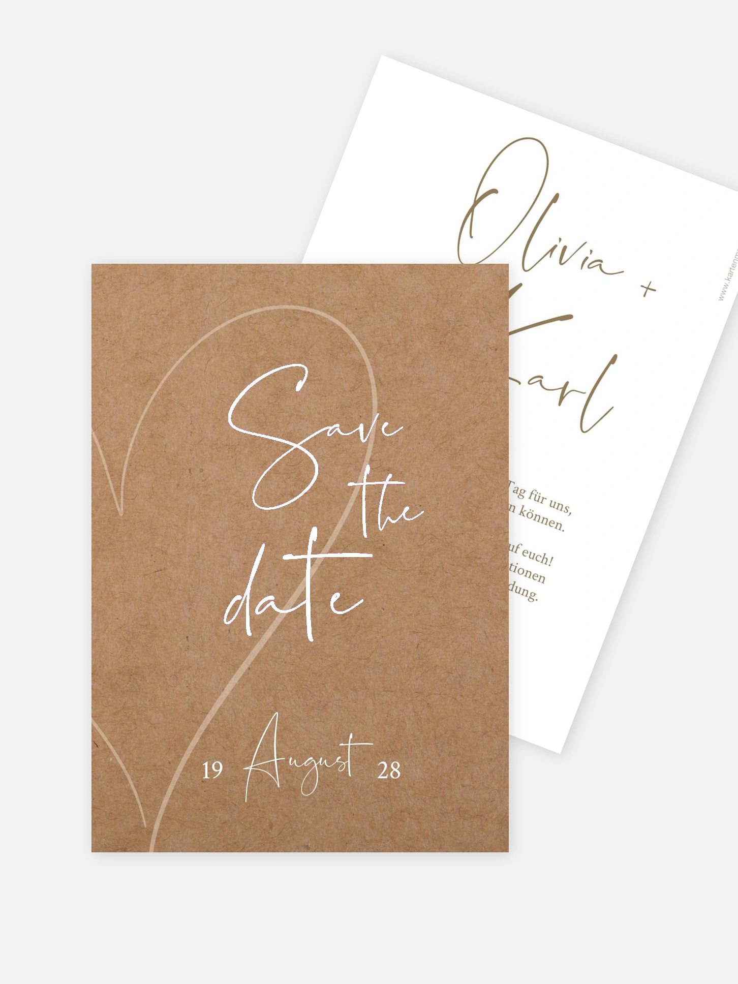 Save-the-Date Karte Romantic Heart