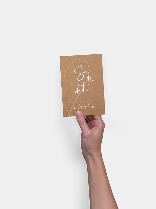 Save-the-Date Karte Romantic Heart
