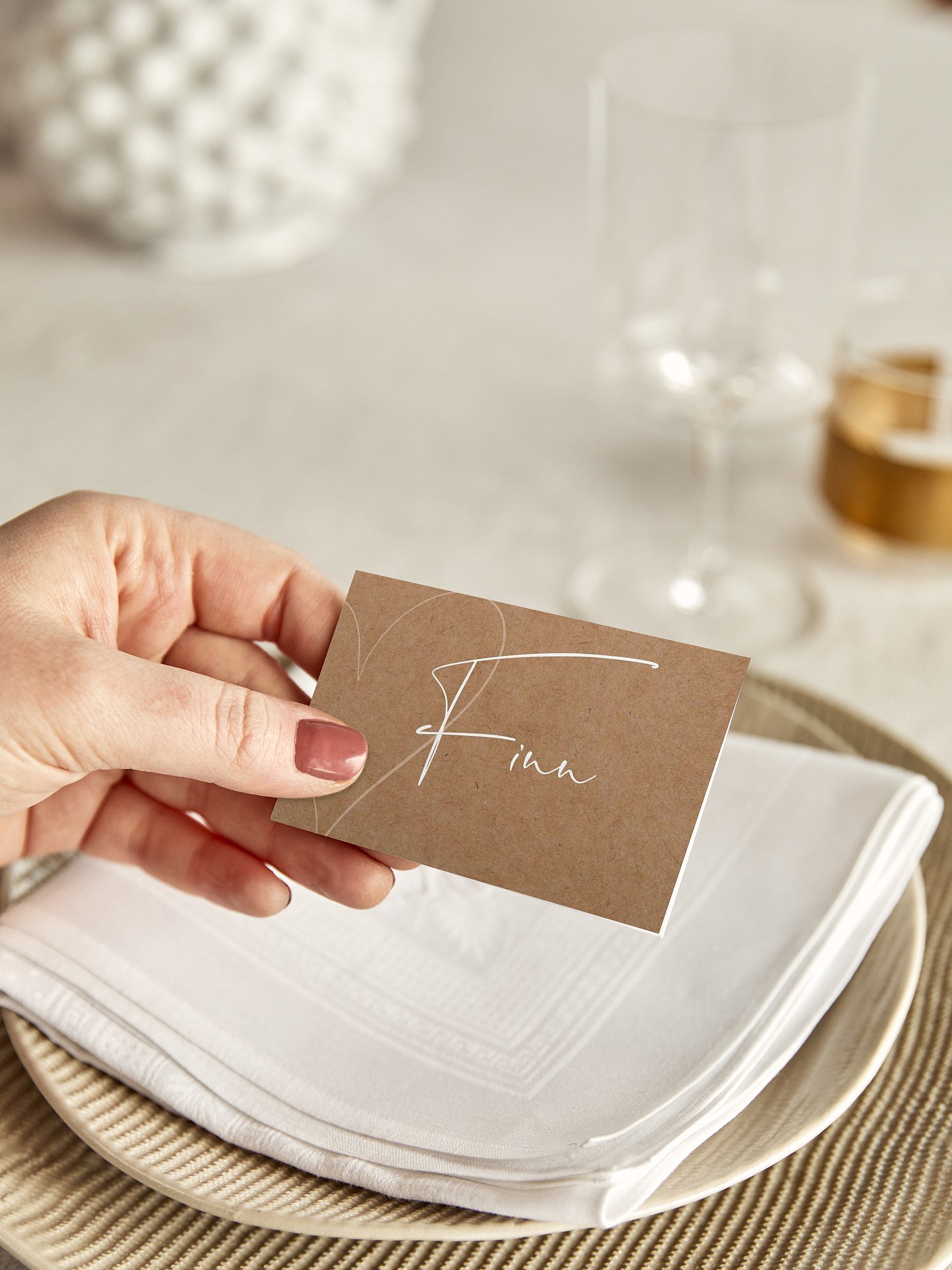 Tischkarte Hochzeit Romantic Heart