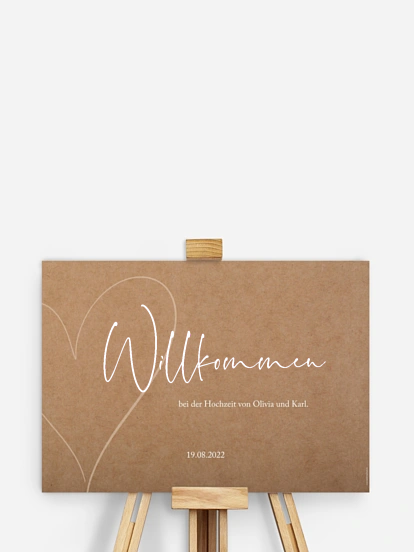 Willkommensschild Romantic Heart