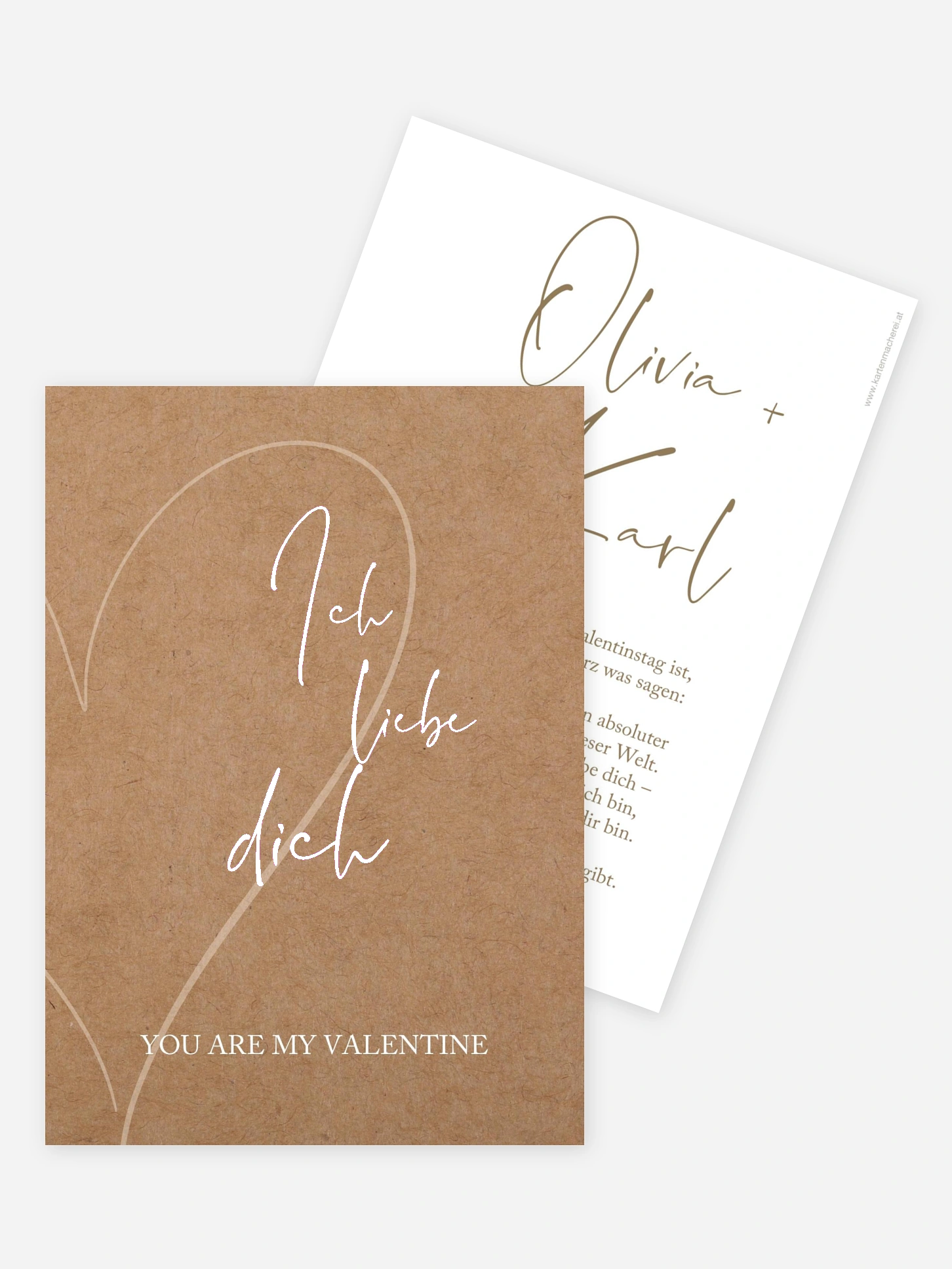 Karte zum Valentinstag Romantic Heart