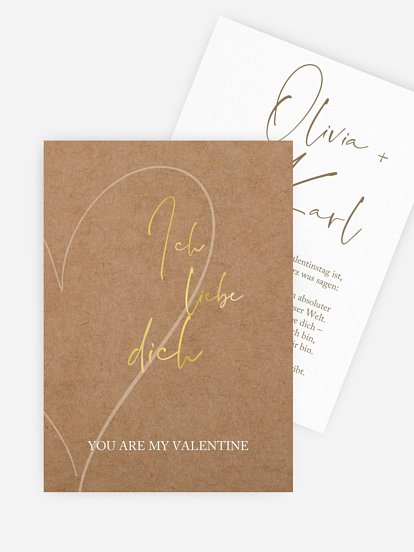 Karte zum Valentinstag Romantic Heart