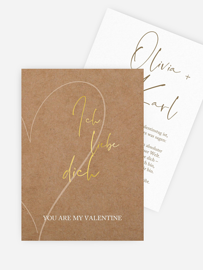 Karte zum Valentinstag Romantic Heart