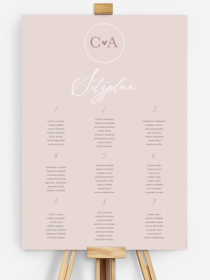 Sitzplan Plakat Young Love