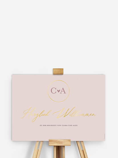 Willkommensschild Young Love