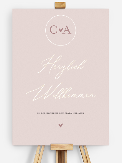 Willkommensschild Young Love