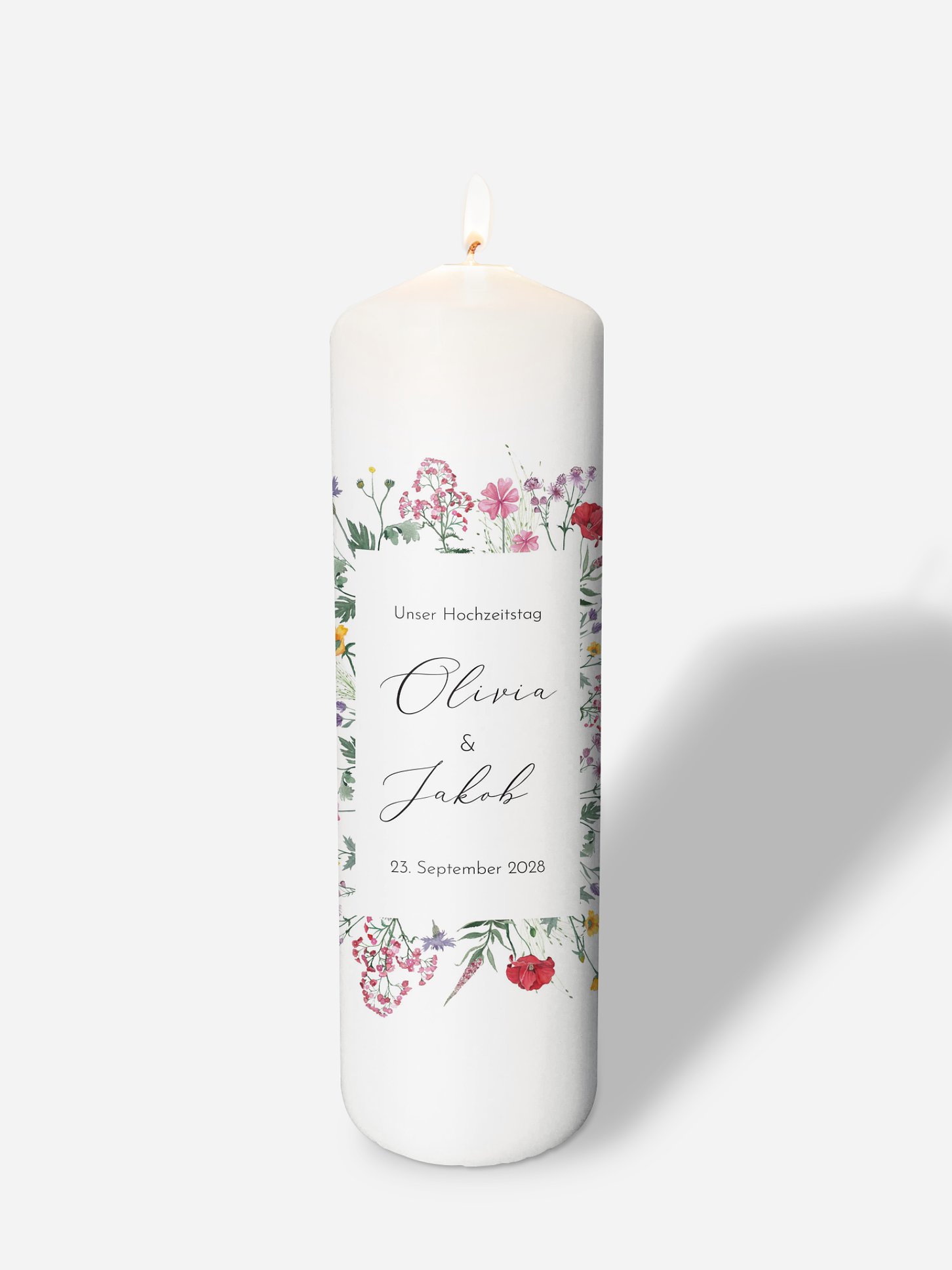 Hochzeitskerze Wildflowers