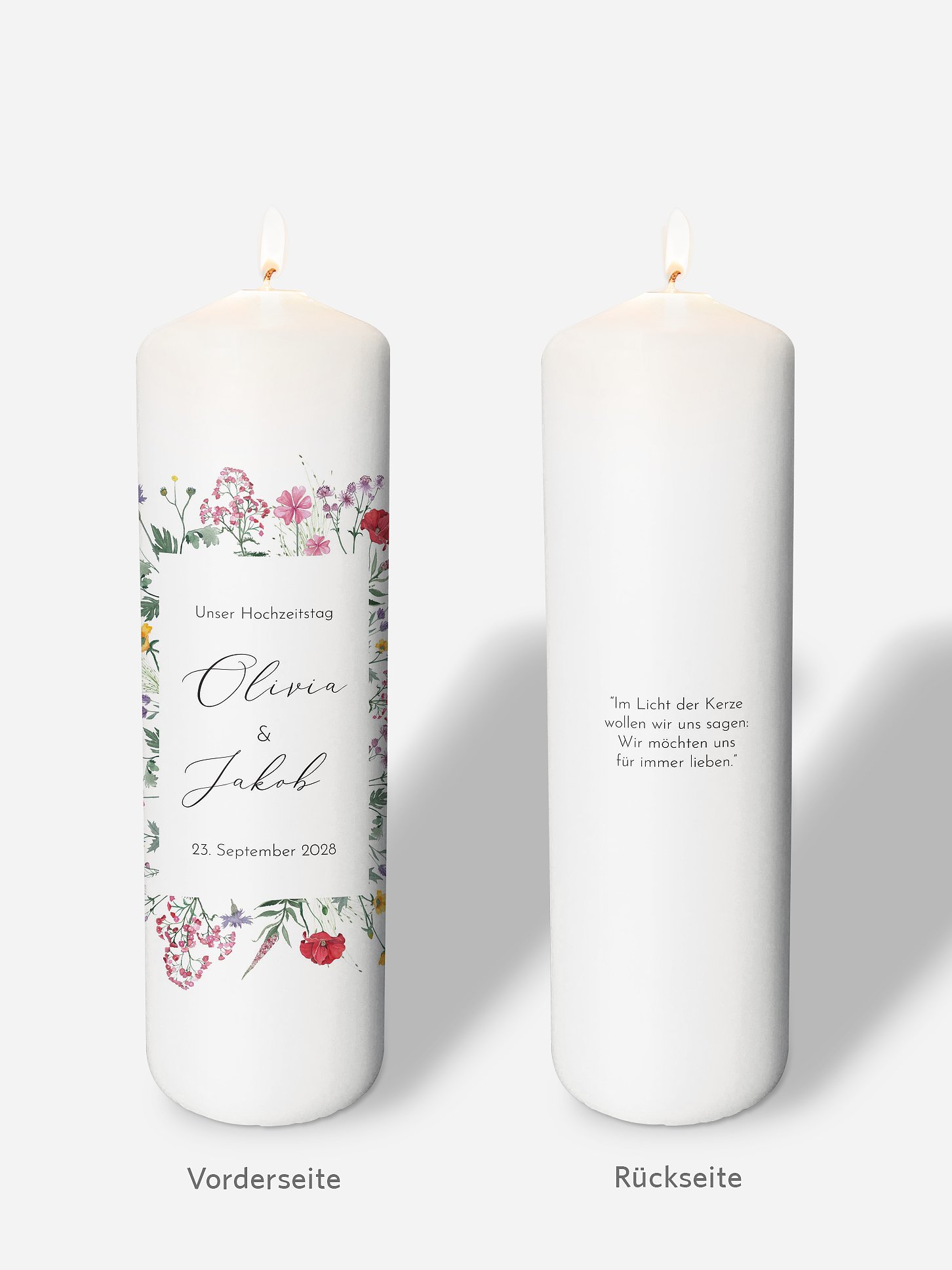 Hochzeitskerze Wildflowers