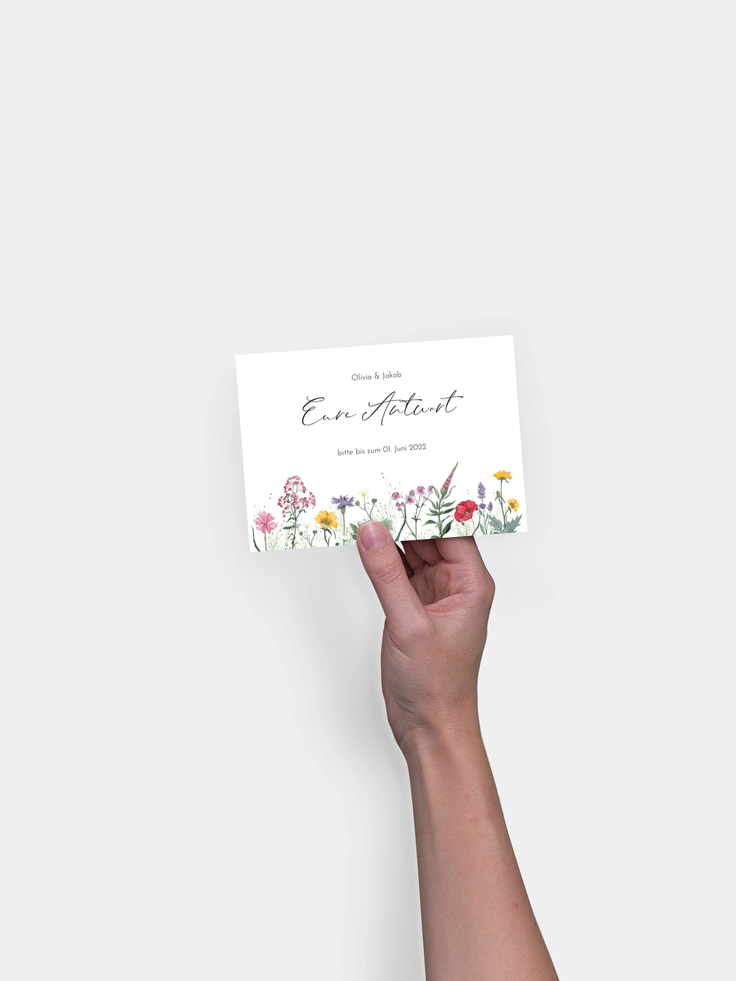 Antwortkarte Hochzeit Wildflowers