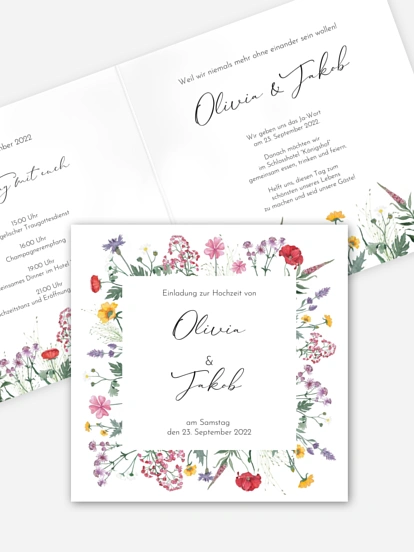 Hochzeitseinladung Wildflowers