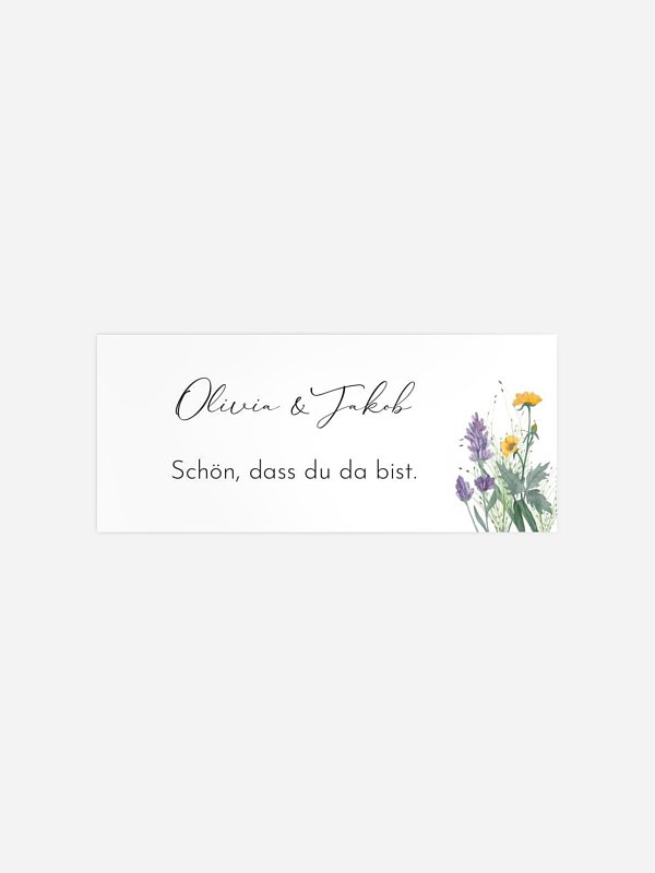 Geschenkaufkleber Hochzeit Wildflowers