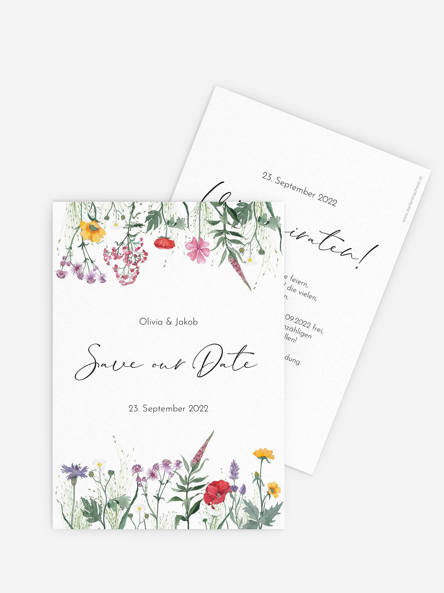 Save-the-Date Karte Wildflowers