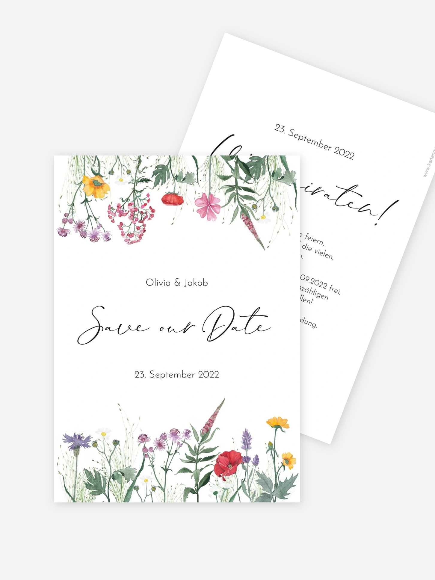 Save-the-Date Karte Wildflowers