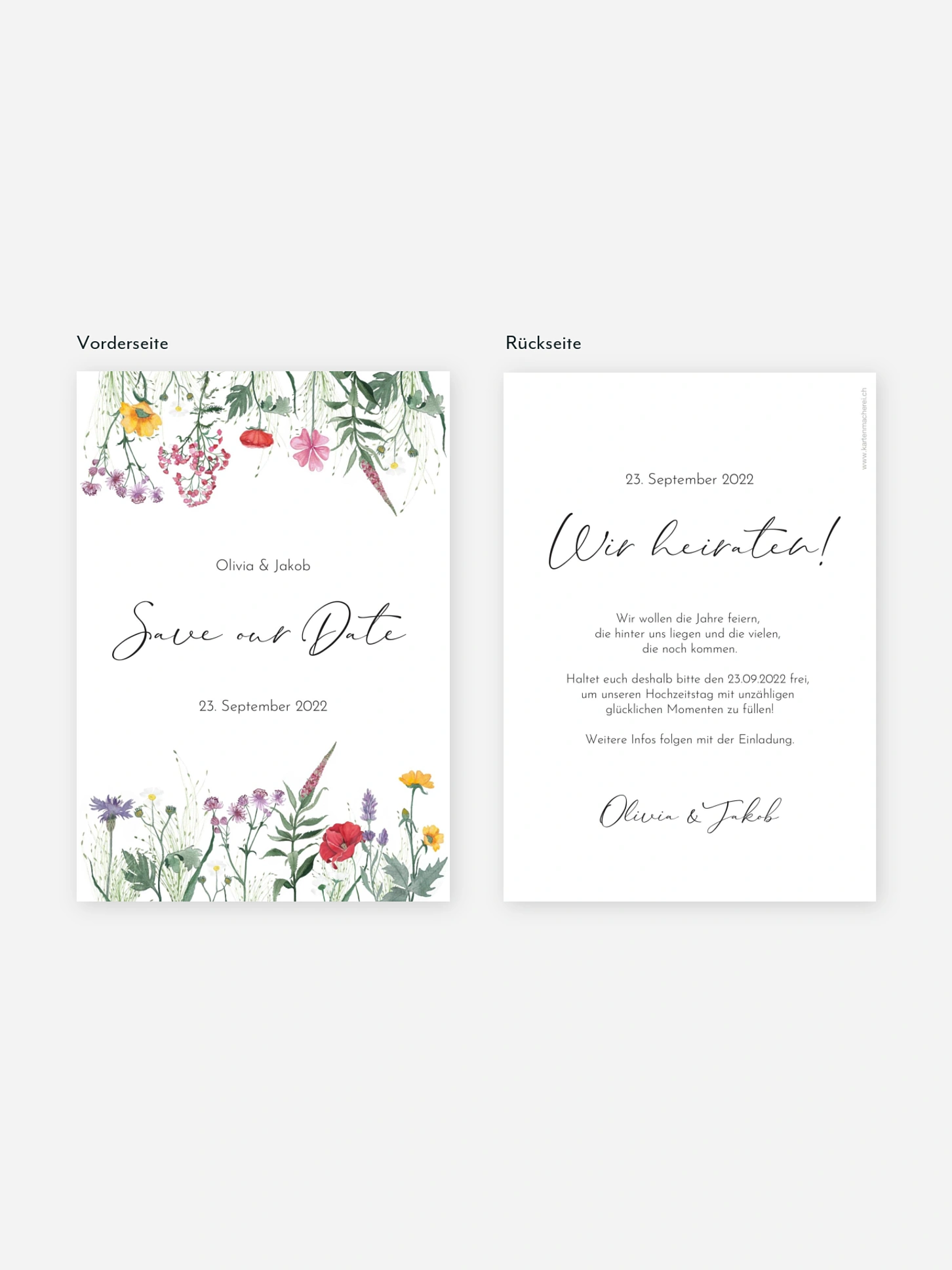 Save-the-Date Karte Wildflowers