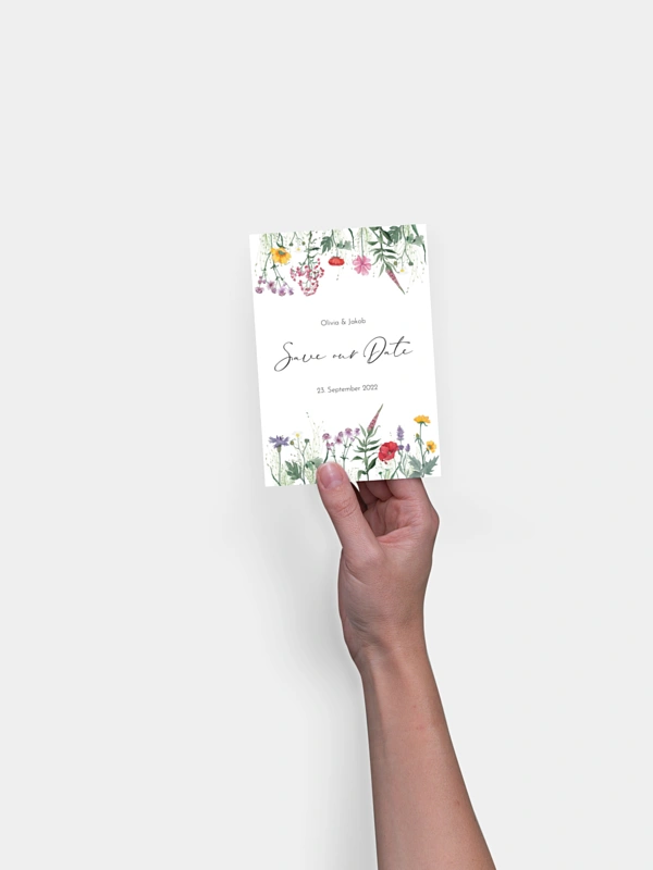 Save-the-Date Karte Wildflowers