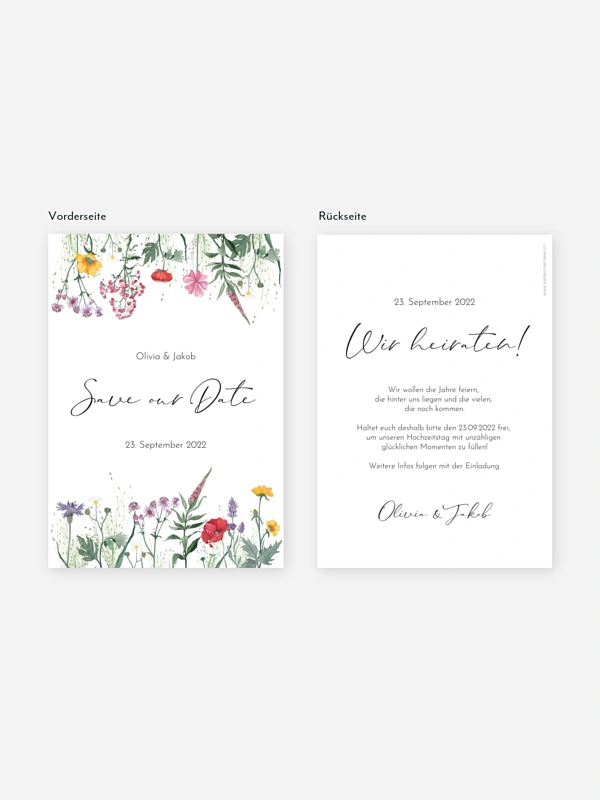 Save-the-Date Karte Wildflowers