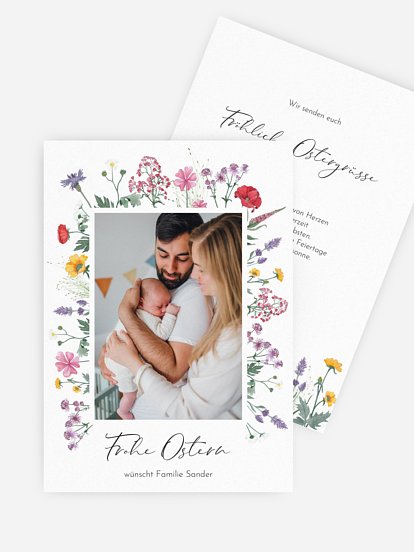 Osterkarte Wildflowers