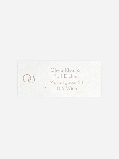 Absenderaufkleber Hochzeit Lovely Doodles