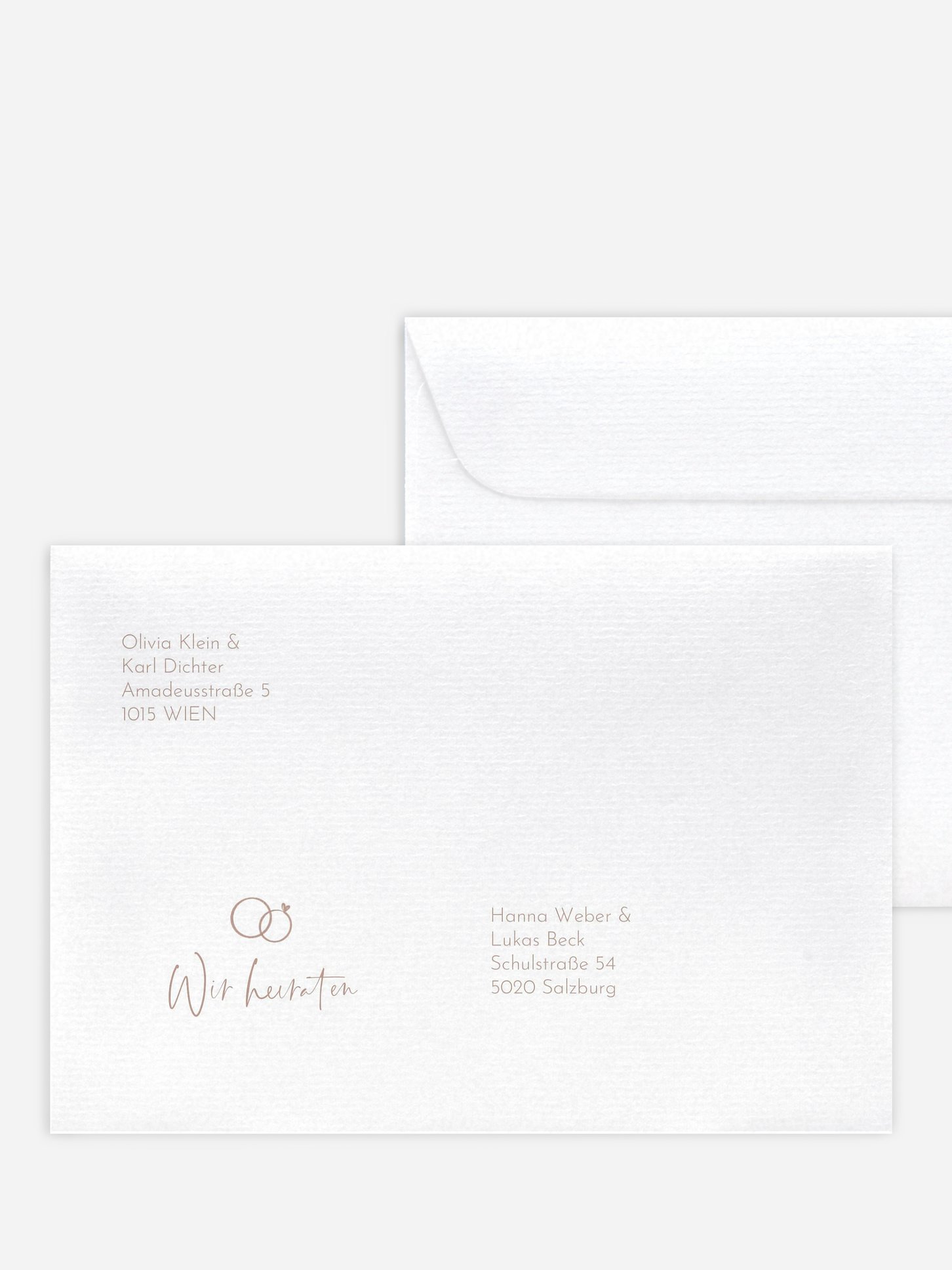 Bedruckter Briefumschlag Hochzeit Lovely Doodles