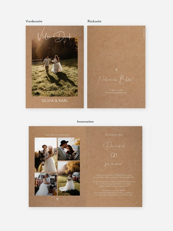 Dankeskarte Hochzeit Lovely Doodles