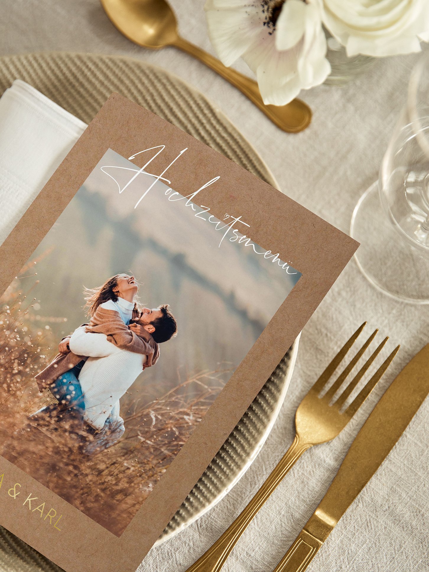 Menükarte Hochzeit Lovely Doodles