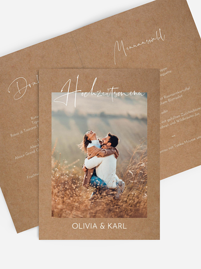 Menükarte Hochzeit Lovely Doodles