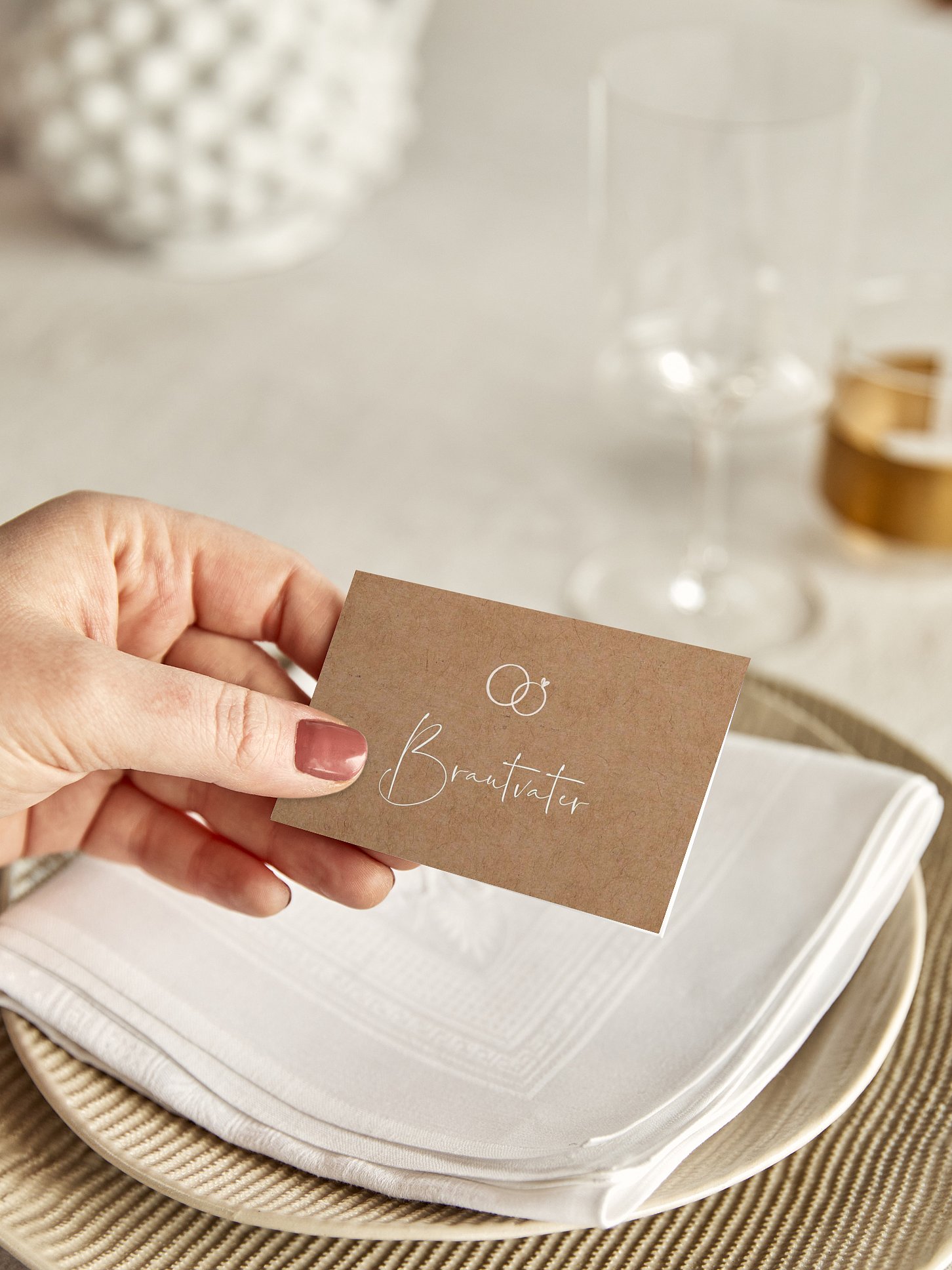 Tischkarte Hochzeit Lovely Doodles