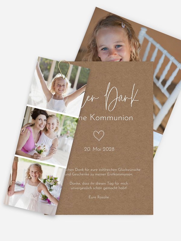 Danksagung Kommunion Symbols of Love