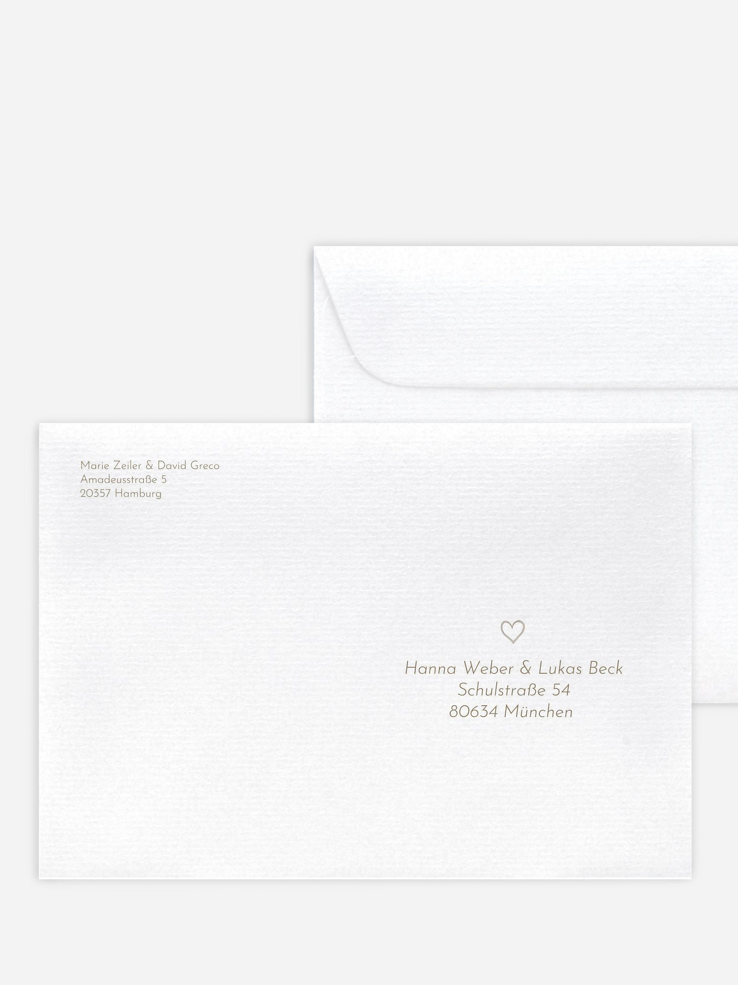 Bedruckter Briefumschlag Hochzeit Symbols of Love