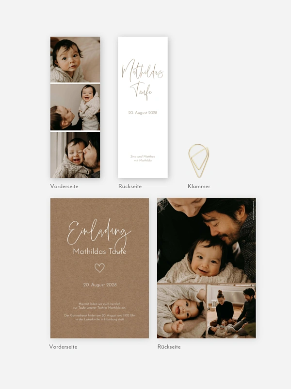 Taufeinladung Symbols of Love