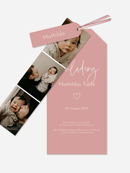 Taufeinladung Symbols of Love