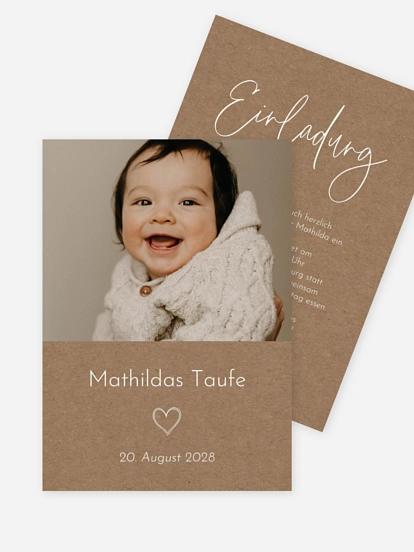 Taufeinladung Symbols of Love