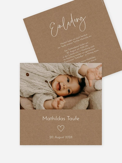 Taufeinladung Symbols of Love