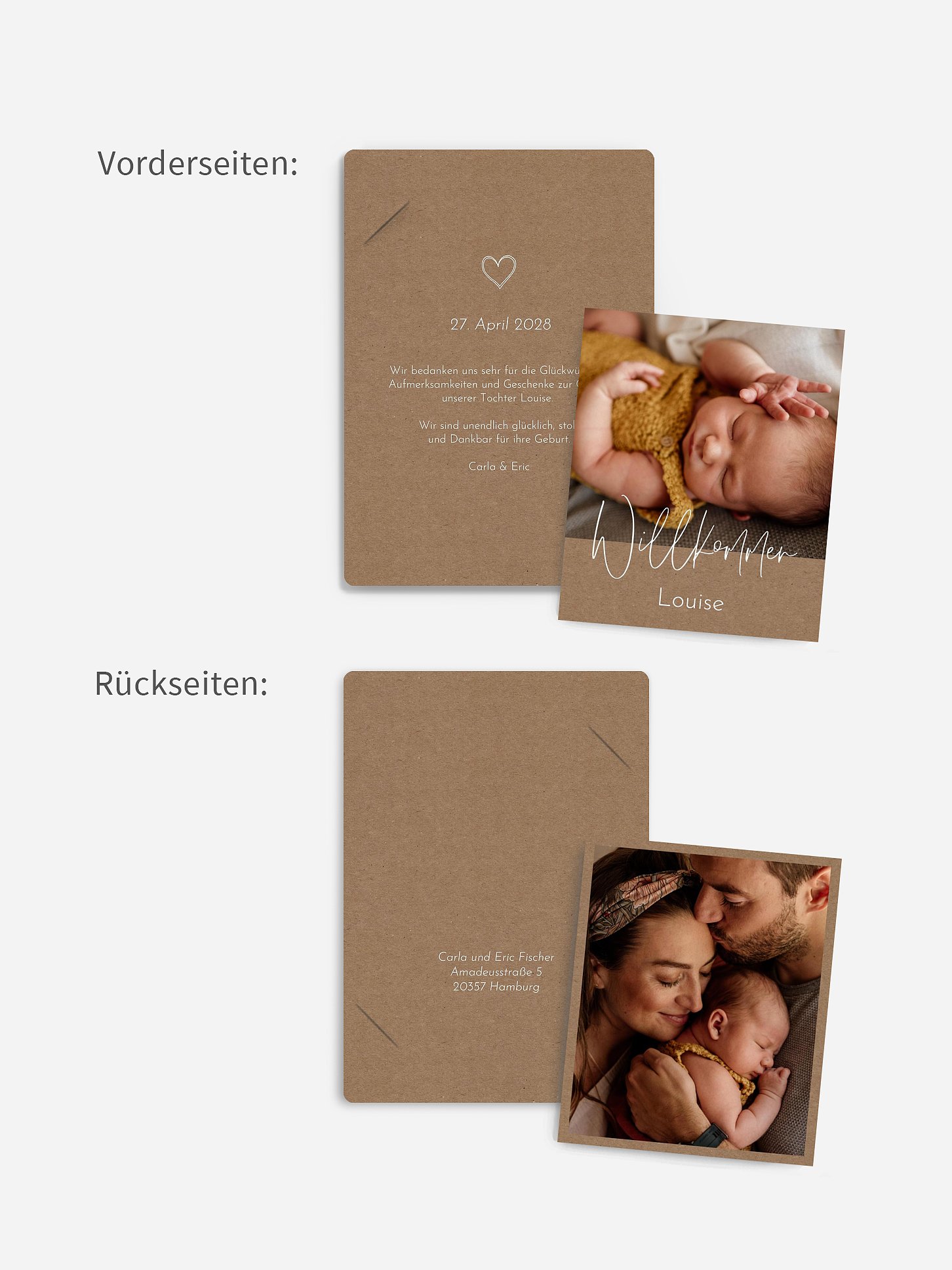 Geburtskarte Symbols of Love