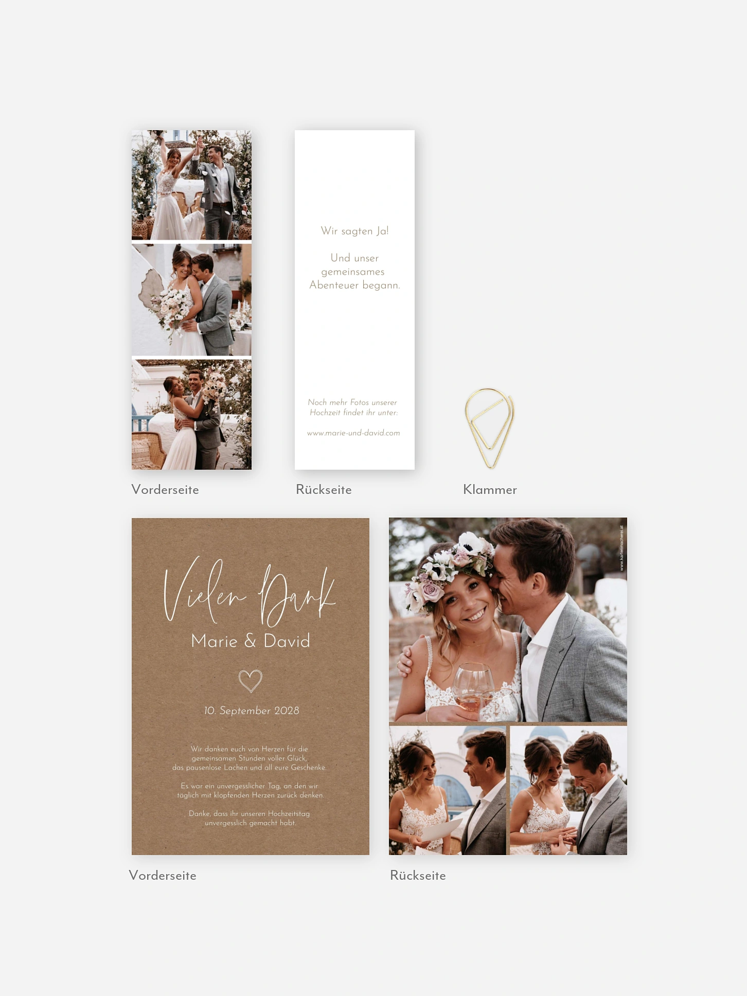 Dankeskarte Hochzeit Symbols of Love