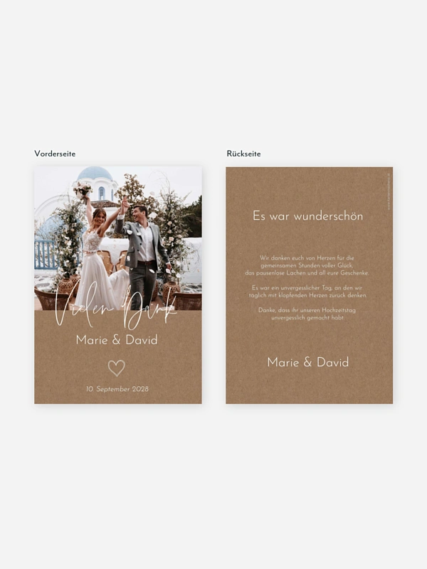 Dankeskarte Hochzeit Symbols of Love
