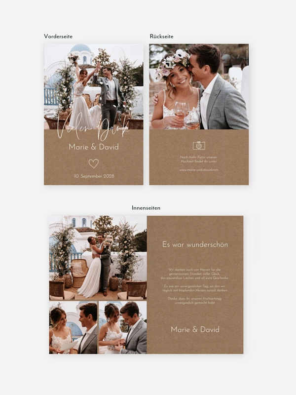 Dankeskarte Hochzeit Symbols of Love
