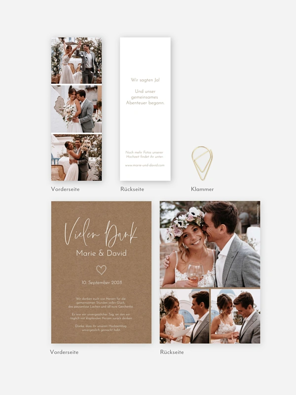 Dankeskarte Hochzeit Symbols of Love