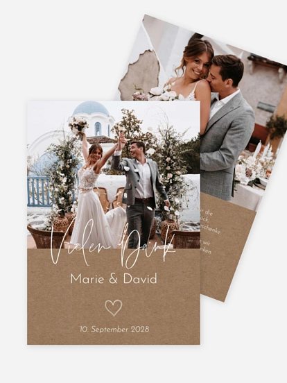 Dankeskarte Hochzeit Symbols of Love
