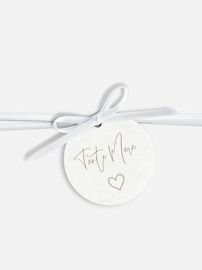 Anhänger mit Band zur Hochzeit personalisiert Symbols of Love